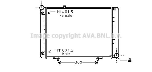 AVA QUALITY COOLING Радиатор, охлаждение двигателя MS2074